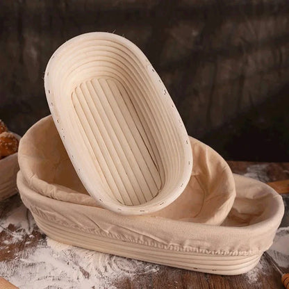 Bread Proofing Basket Natural Rattan Cotton Liner Included