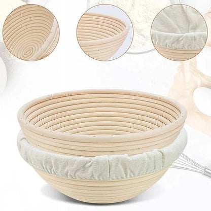 Bread Proofing Basket Natural Rattan Cotton Liner Included