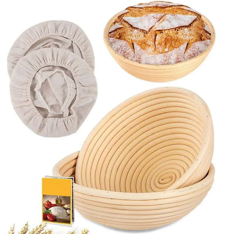 Bread Proofing Basket Natural Rattan Cotton Liner Included