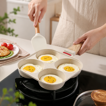 Breakfast Pan Four Chambers Maifan Stone Nonstick All Stovetops