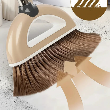 Broom and Dustpan Set Lightweight Indoor & Outdoor 񟿿