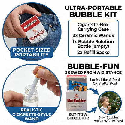 Bubble Blower Toy Smoke-Like Bubbles Refills Included