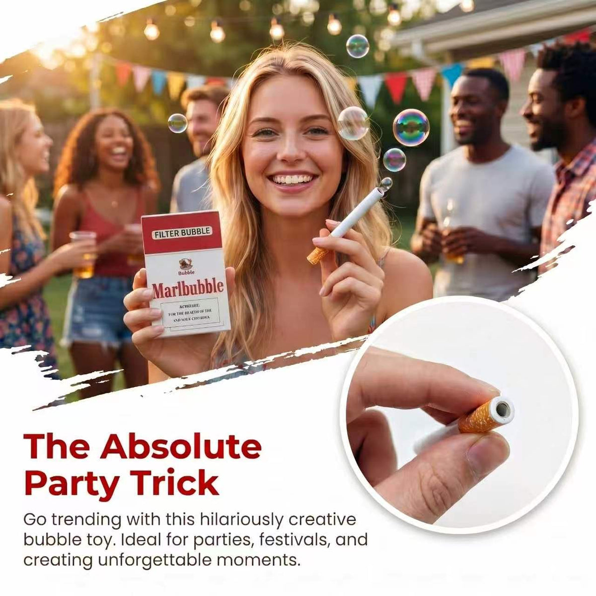 Bubble Blower Toy Smoke-Like Bubbles Refills Included