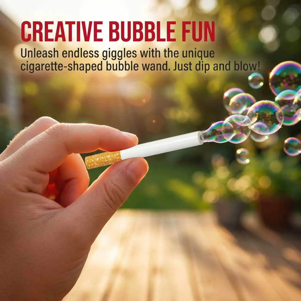 Bubble Blower Toy Smoke-Like Bubbles Refills Included