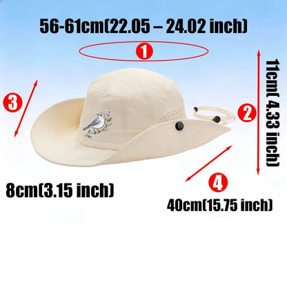 Bucket Hat Lightweight Breathable Wide Brim Sun Protection