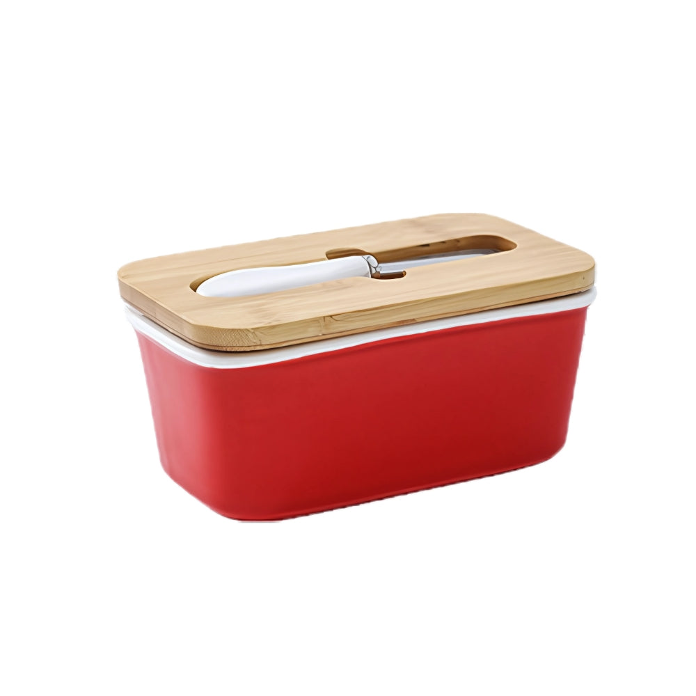 Butter Storage Container Ceramic Cutter & Portion Slicer