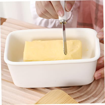 Butter Storage Container Ceramic Cutter & Portion Slicer