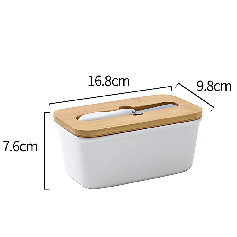 Butter Storage Container Ceramic Cutter & Portion Slicer