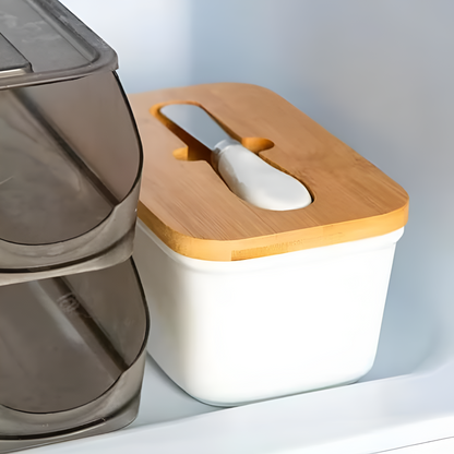 Butter Storage Container Ceramic Cutter & Portion Slicer