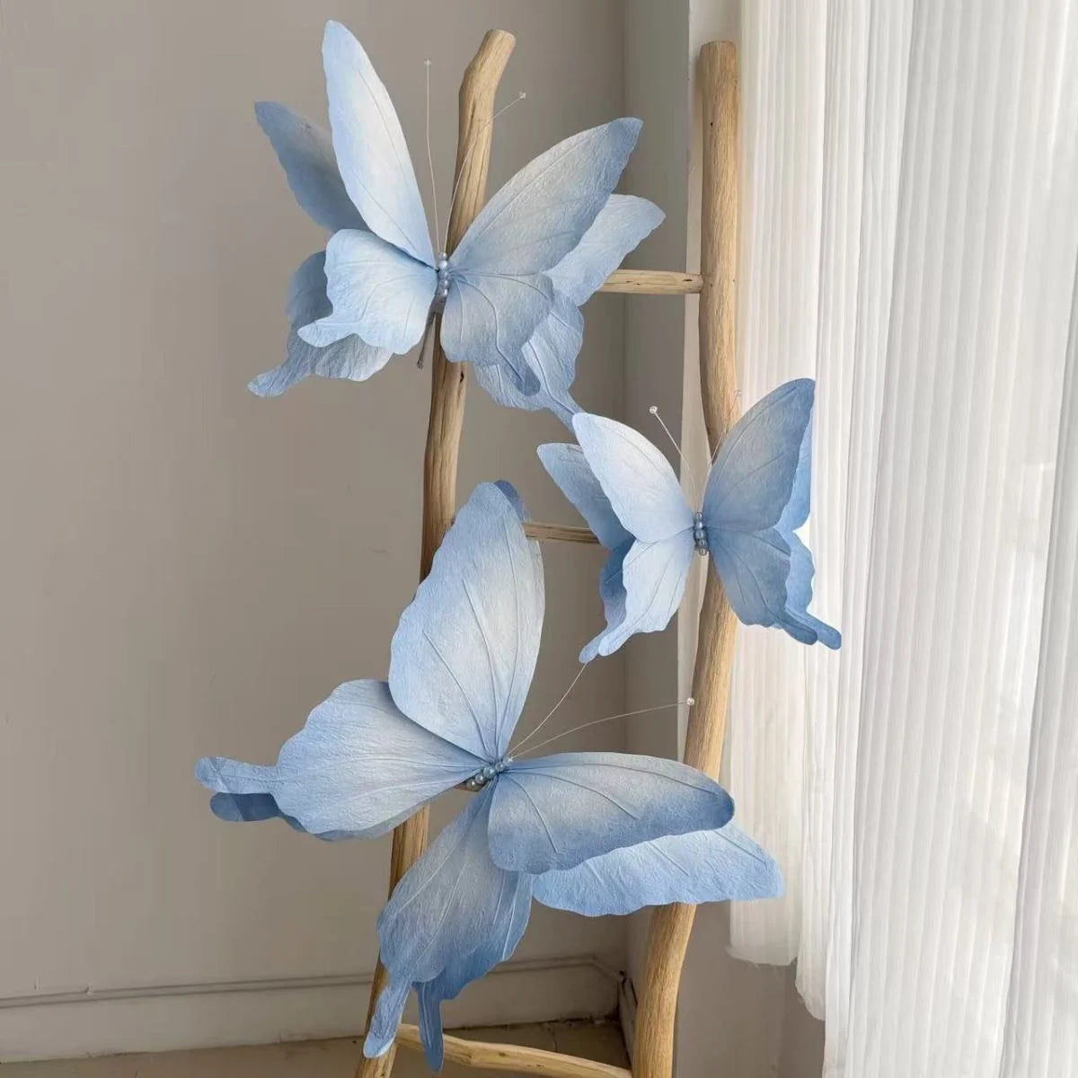 Butterfly Wall Decor Paper & Wire Detailed Design Lightweight Hanging Accent