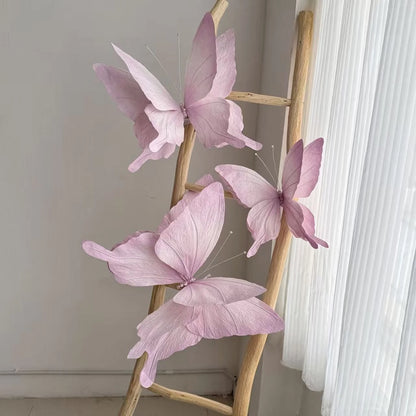 Butterfly Wall Decor Paper & Wire Detailed Design Lightweight Hanging Accent
