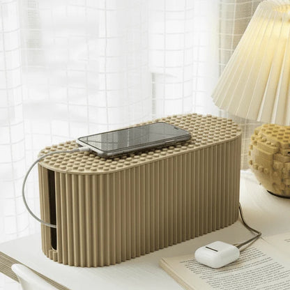 Cable Management Box Plastic Clutter Concealment For Power Strips & Cables