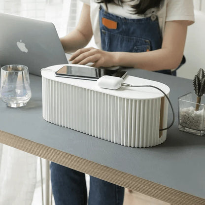 Cable Management Box Plastic Power Strip & Cable Storage