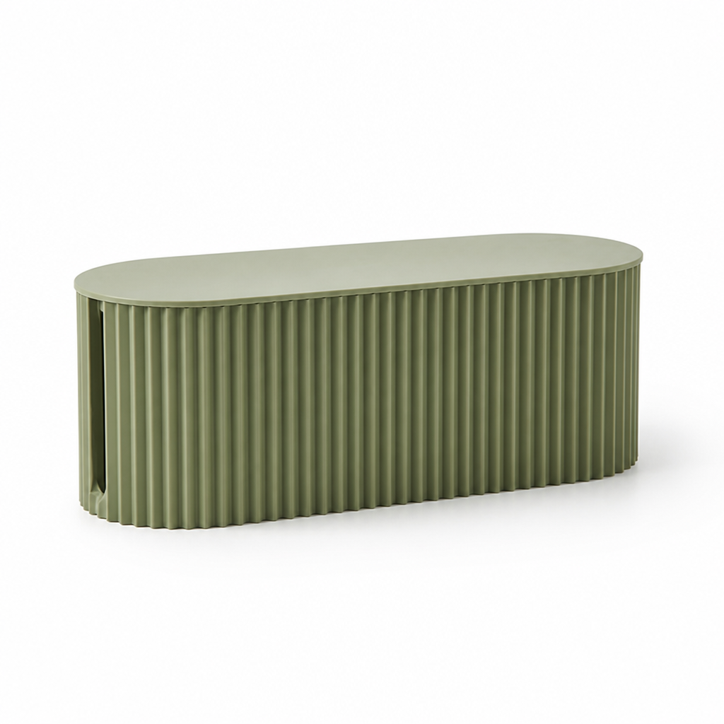 Cable Organizer Box Ribbed Exterior & Flat Top Shelf