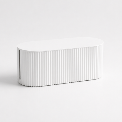 Cable Organizer Box Ribbed Exterior & Flat Top Shelf