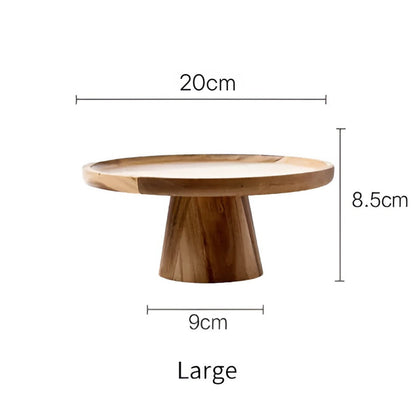 Cake Stand Elevated Natural Wood