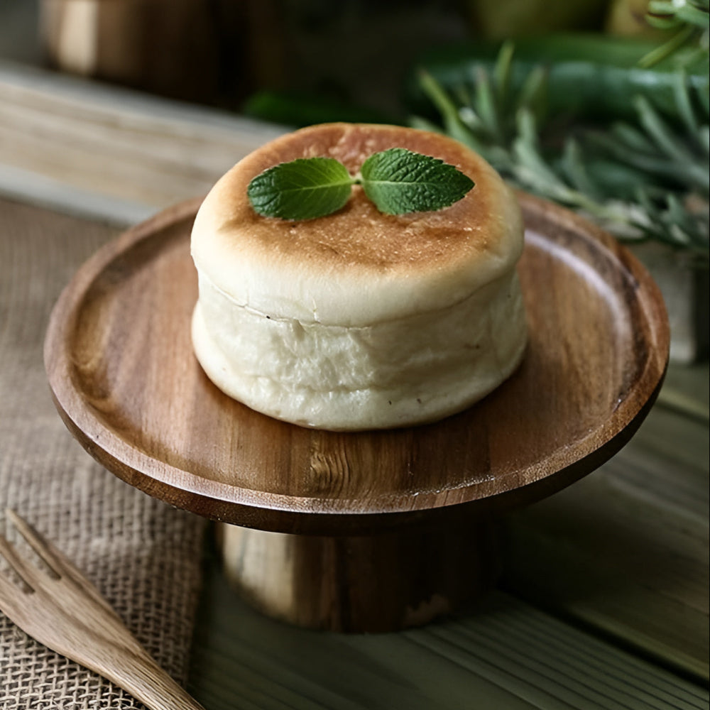 Cake Stand Elevated Natural Wood