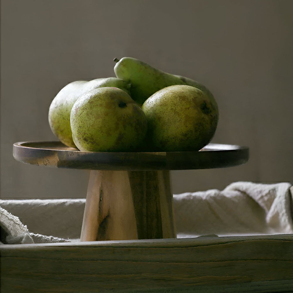 Cake Stand Elevated Natural Wood
