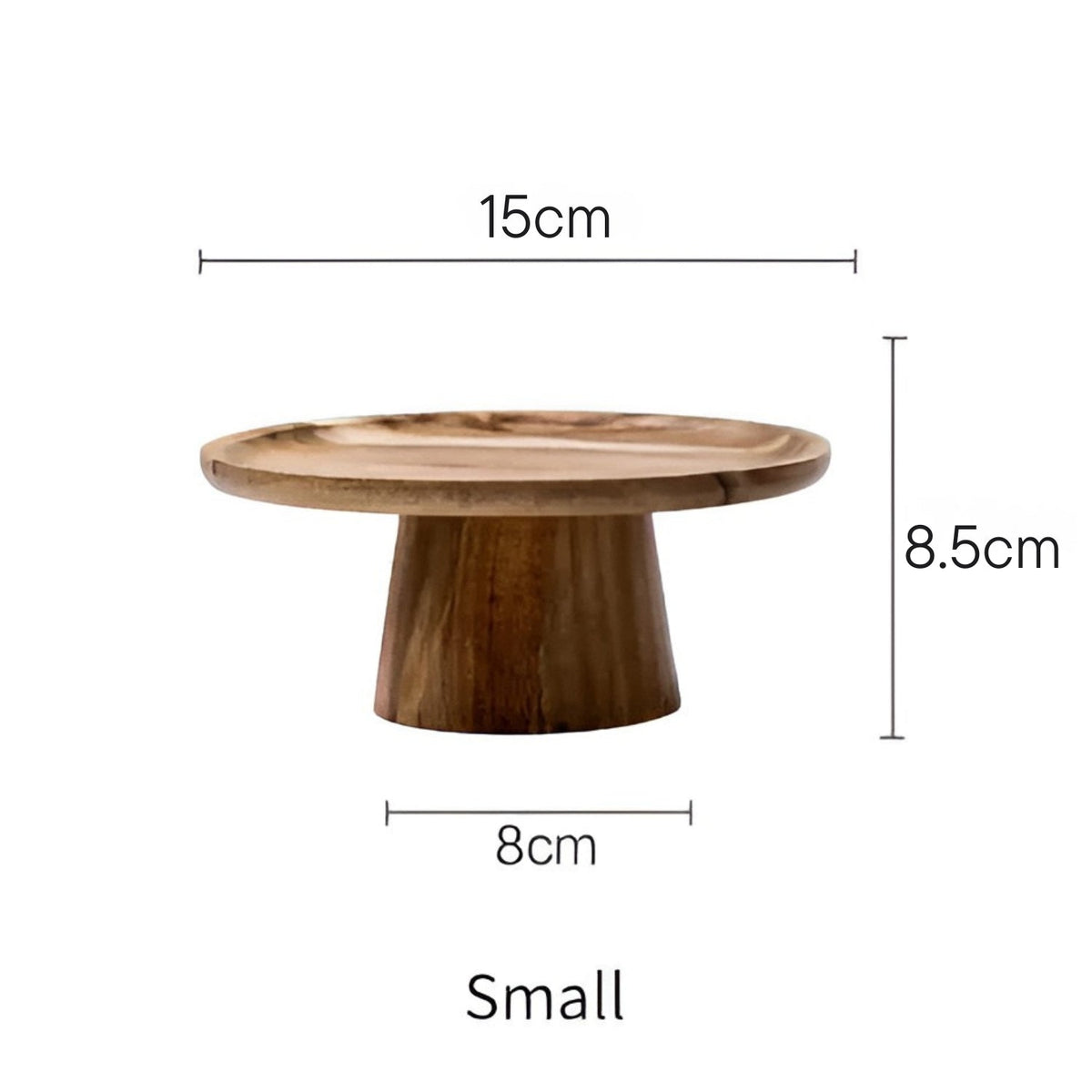 Cake Stand Elevated Natural Wood
