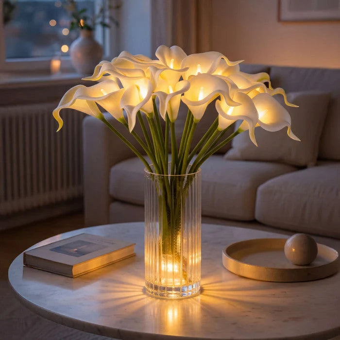 Calla Lily Bouquet LED Warm Glow Bendable Stems