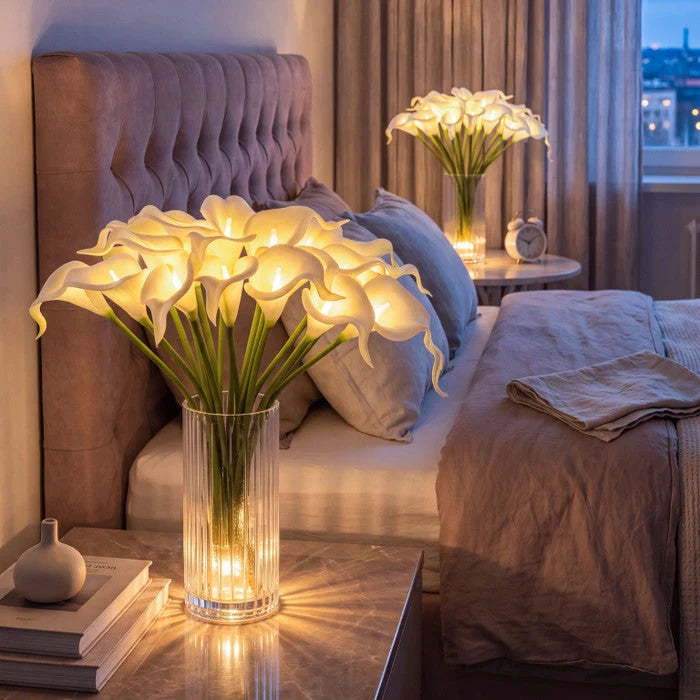 Calla Lily Bouquet LED Warm Glow Bendable Stems