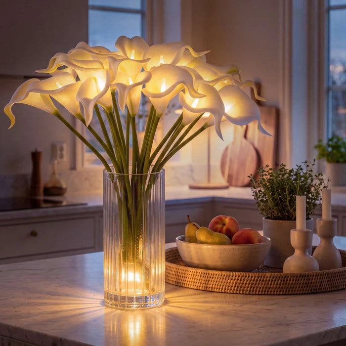 Calla Lily Bouquet LED Warm Glow Bendable Stems