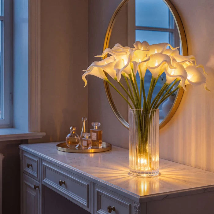 Calla Lily Bouquet LED Warm Glow Bendable Stems
