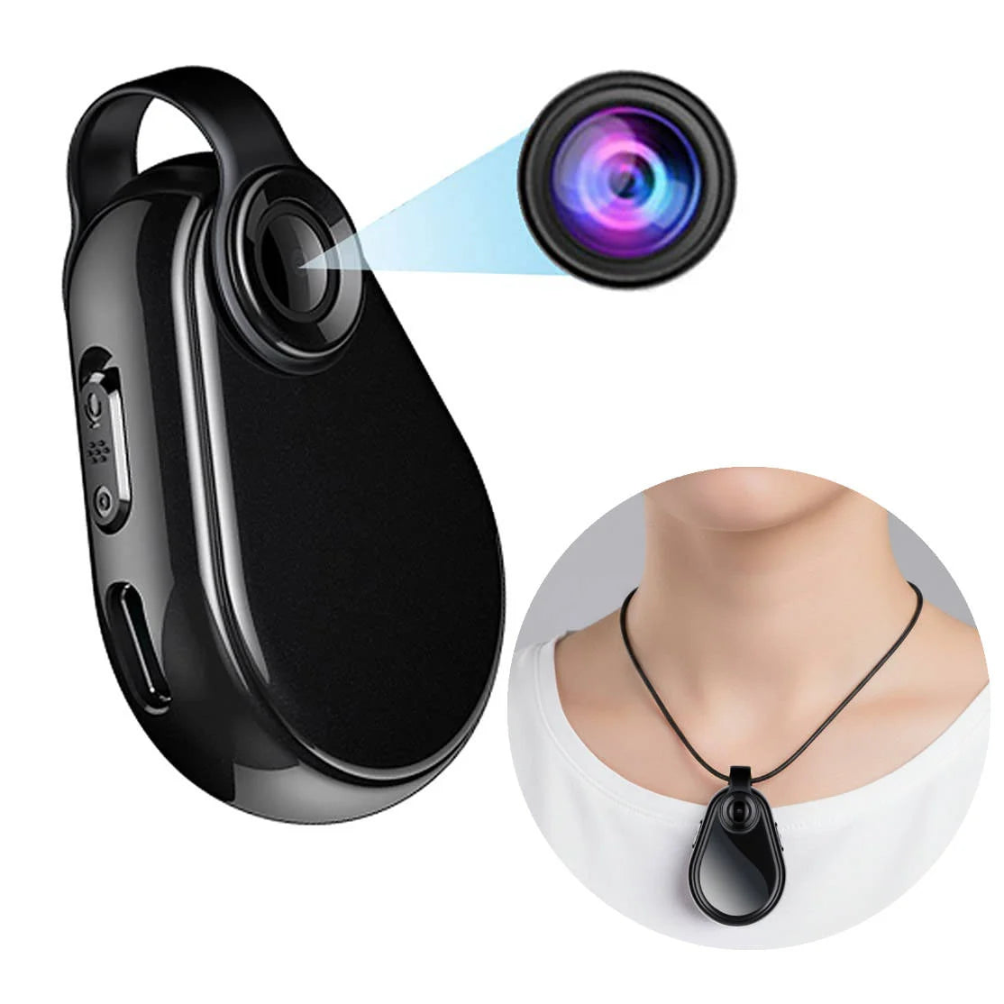 Camera Necklace 1080p Audio & Video Recording