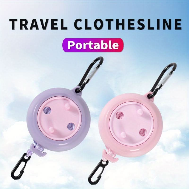 Camping Clothesline Adjustable Elastic Rope Reinforced Clips