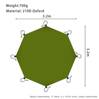 Camping Groundsheet 210D Oxford Waterproof Stakes & Carry Bag