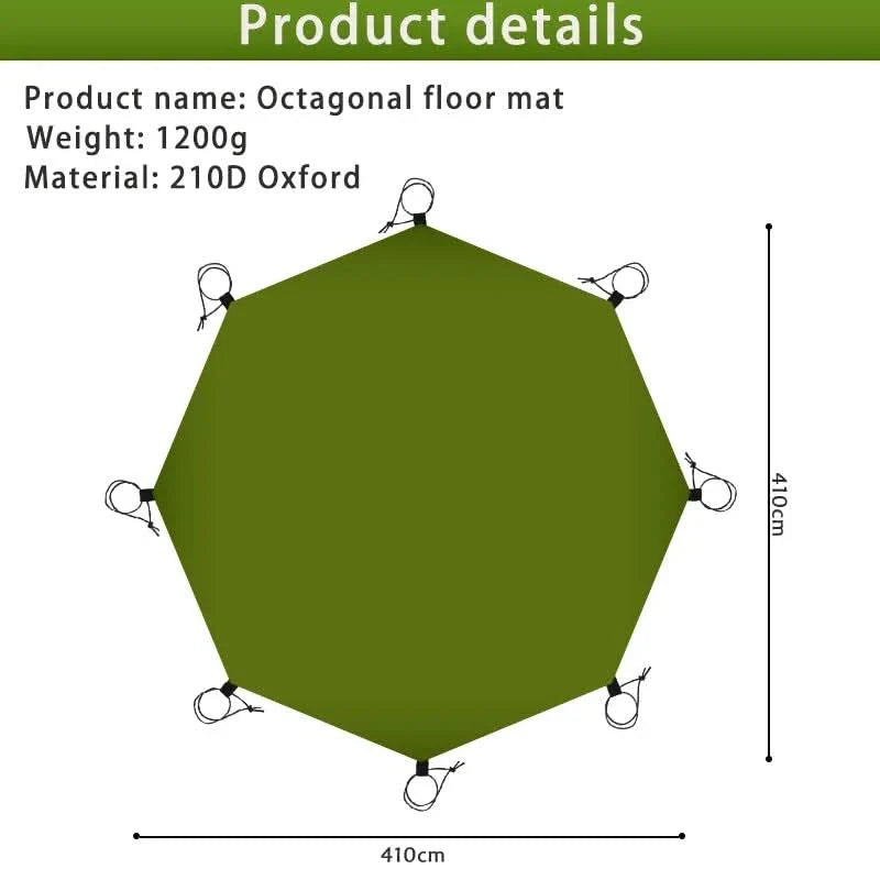 Camping Groundsheet 210D Oxford Waterproof Stakes & Carry Bag