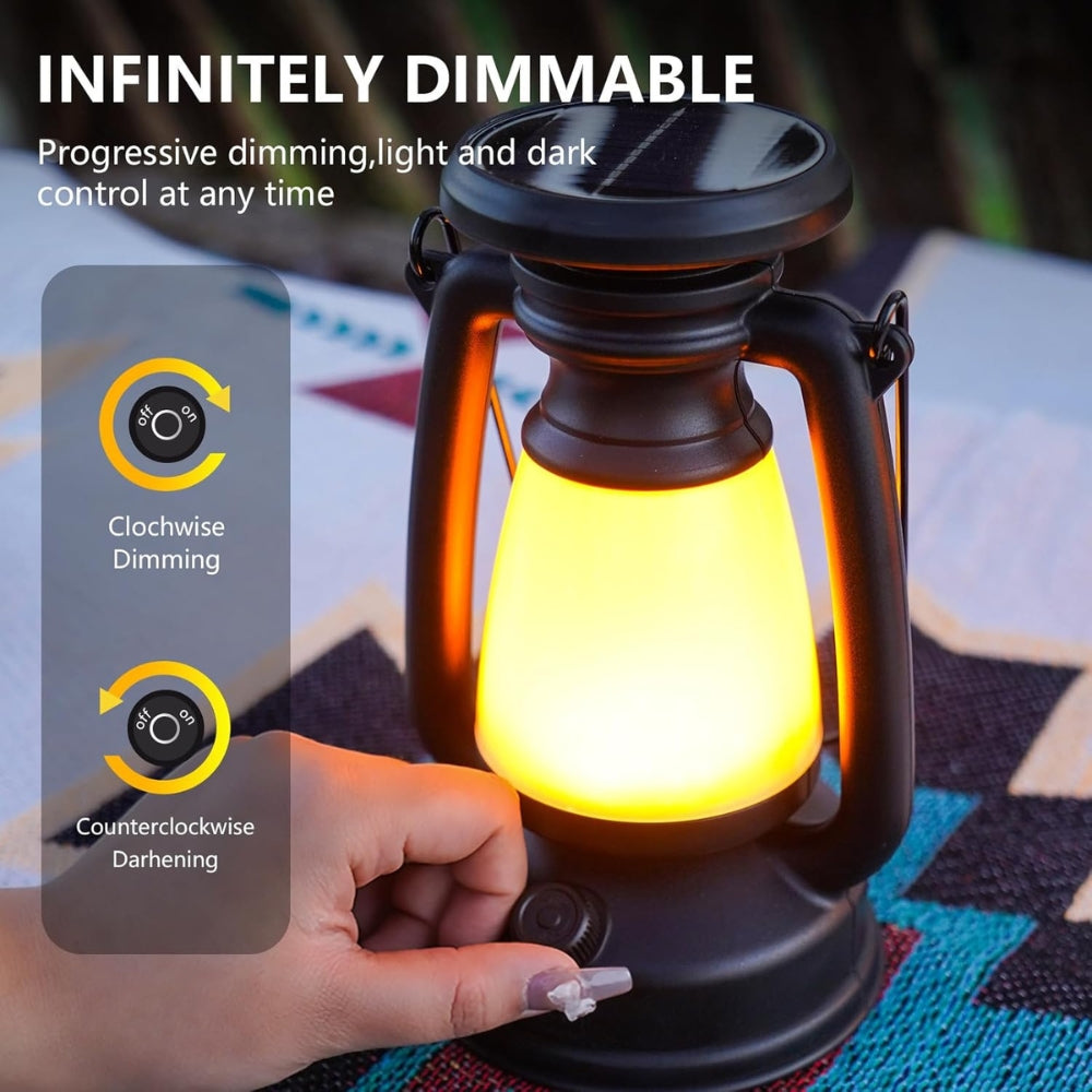 Camping Lantern Dimmable LED Solar & USB