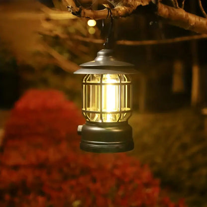 Camping Lantern Retro Cage Touch Control Dimmable
