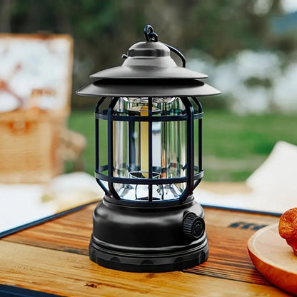 Camping Lantern Retro Cage Touch Control Dimmable