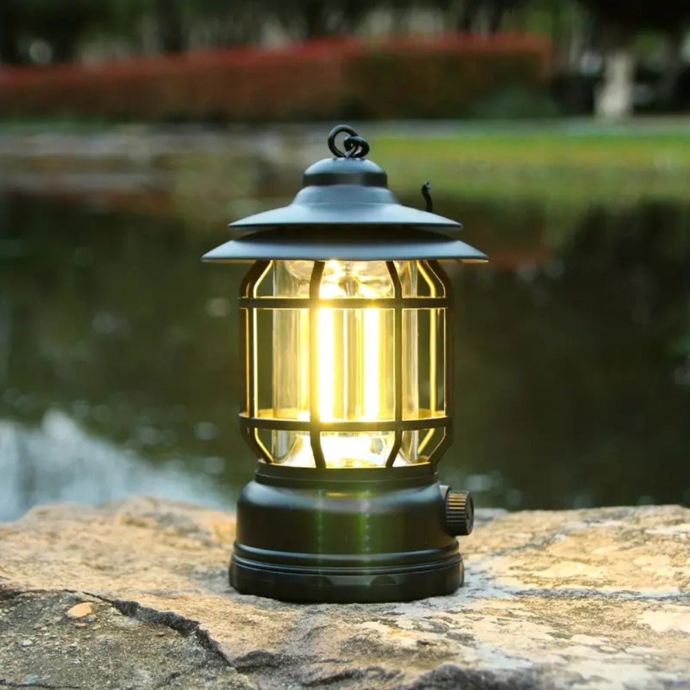 Camping Lantern Retro Cage Touch Control Dimmable