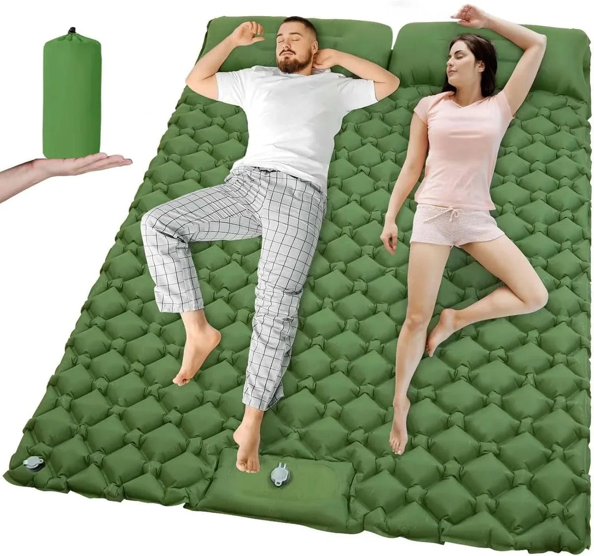 Camping Mattress Extra-Wide Built-In Pump Water-Repellent Surface