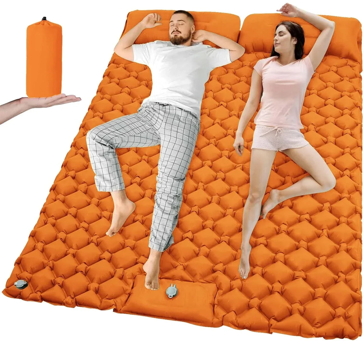 Camping Mattress Extra-Wide Built-In Pump Water-Repellent Surface