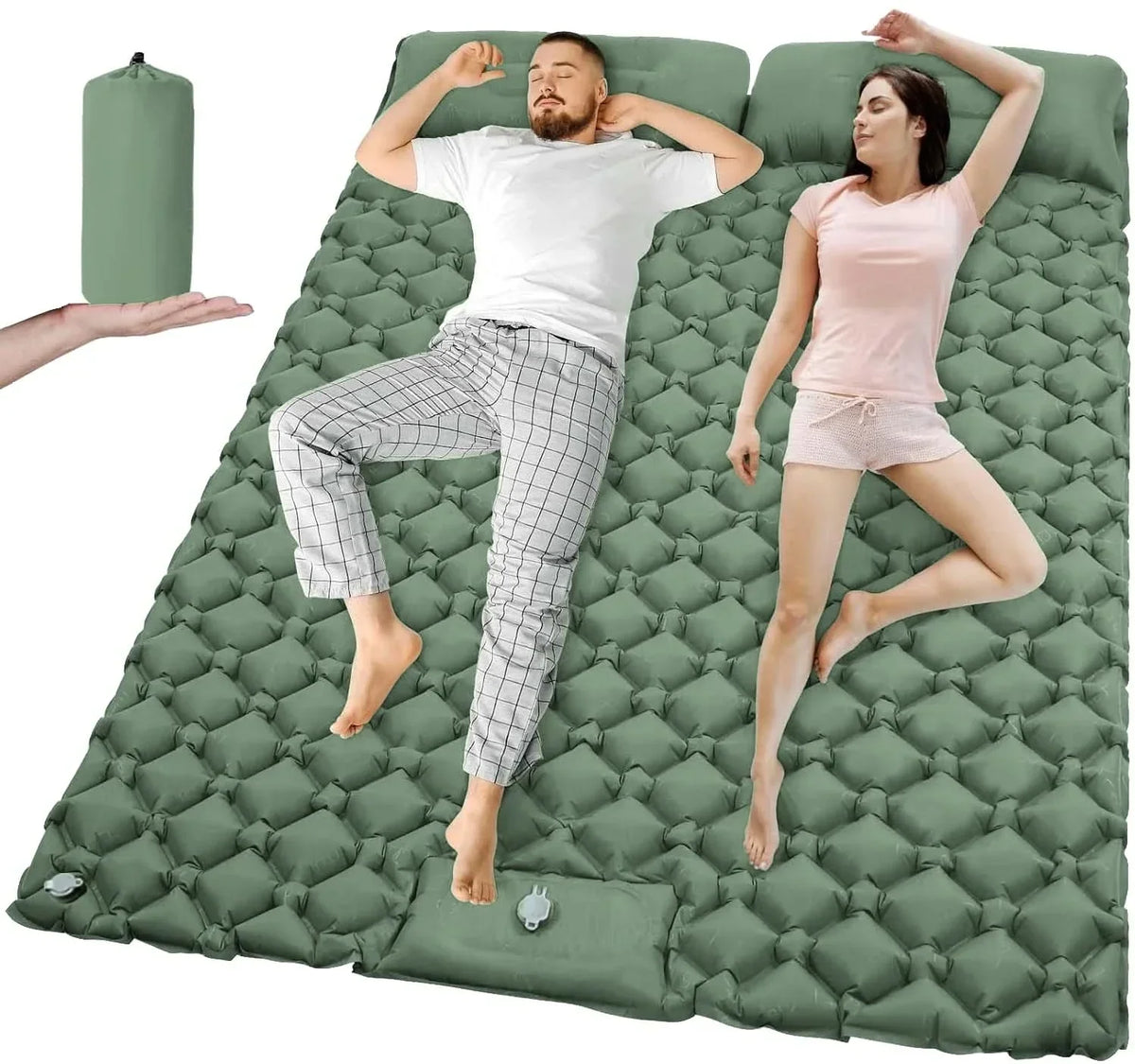 Camping Mattress Extra-Wide Built-In Pump Water-Repellent Surface