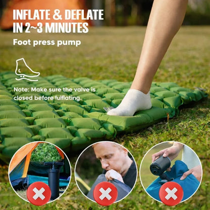 Camping Mattress Extra-Wide Built-In Pump Water-Repellent Surface