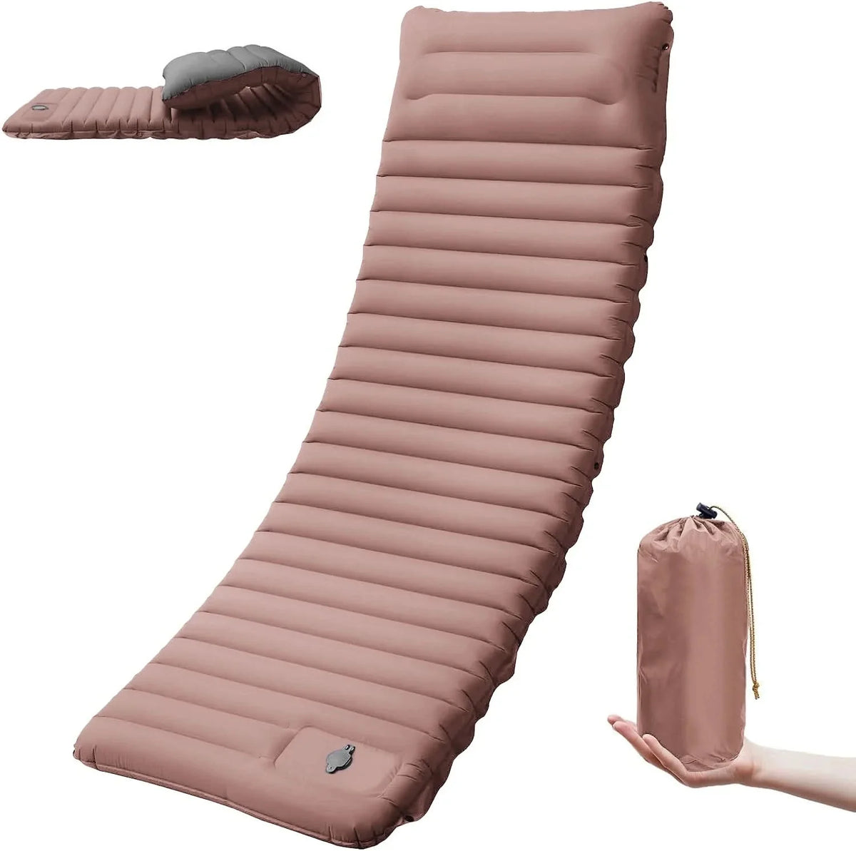 Camping Sleeping Pad 4 Inch Thick Self-Inflating & Connectable