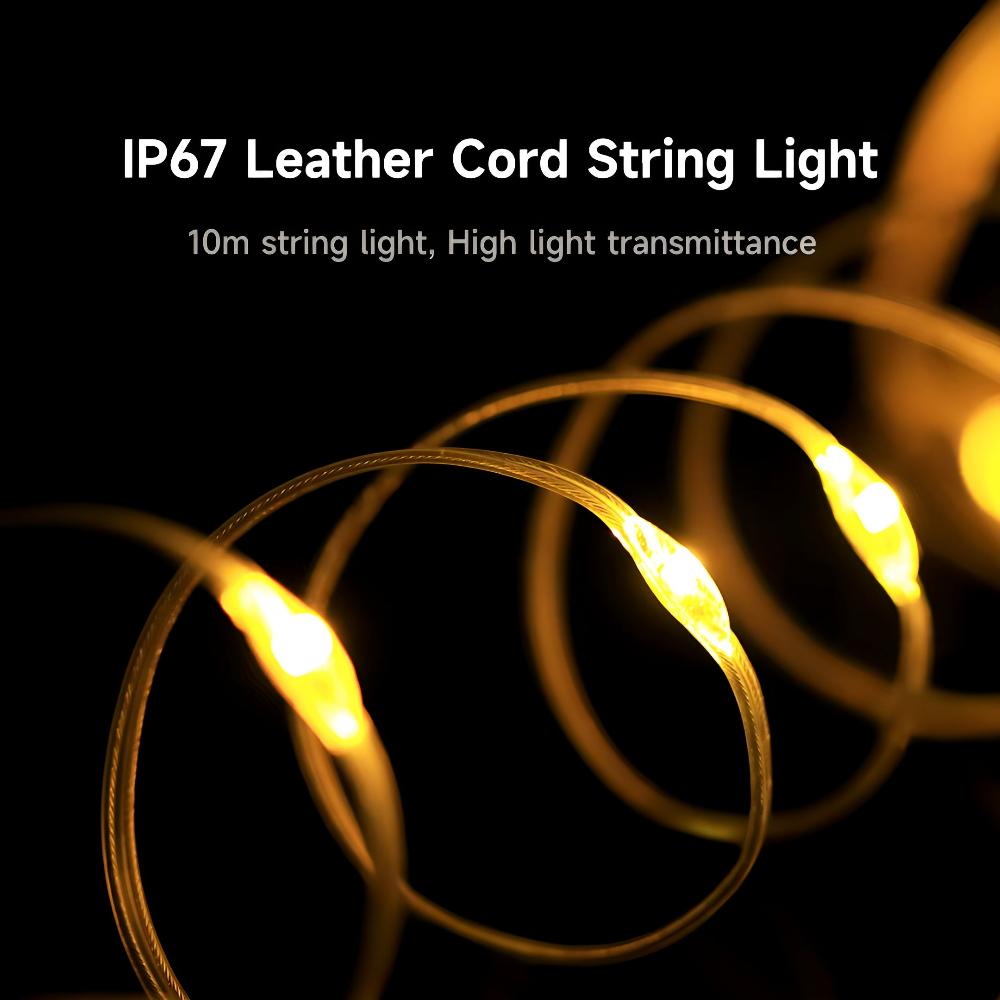 Camping String Lights Retractable USB Rechargeable Waterproof