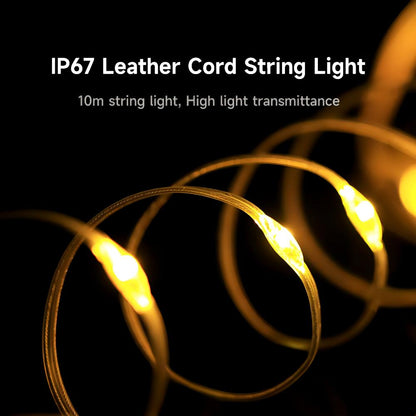 Camping String Lights Retractable USB Rechargeable Waterproof