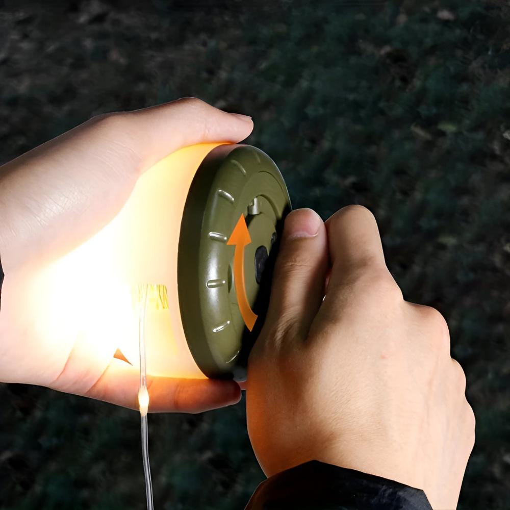 Camping String Lights Retractable USB Rechargeable Waterproof