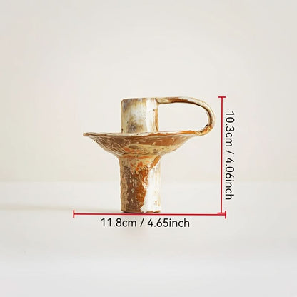 Candle Holder Ceramic Retro Textured Design