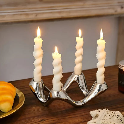 Candle Holder Ceramic Sculptural Accent