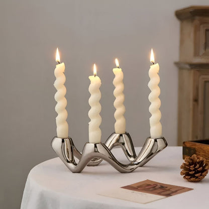Candle Holder Ceramic Sculptural Accent
