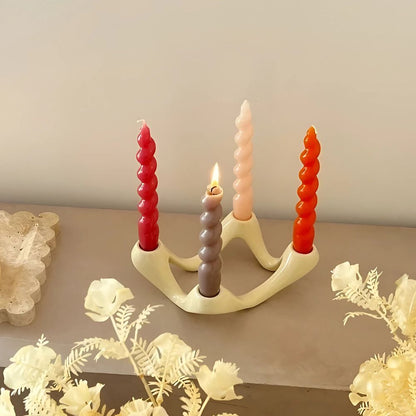 Candle Holder Ceramic Sculptural Accent