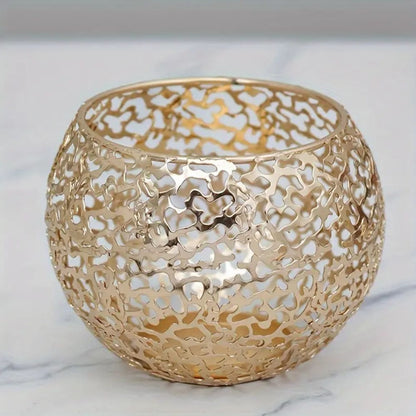 Candle Holder Geometric Iron Tealight Compatible