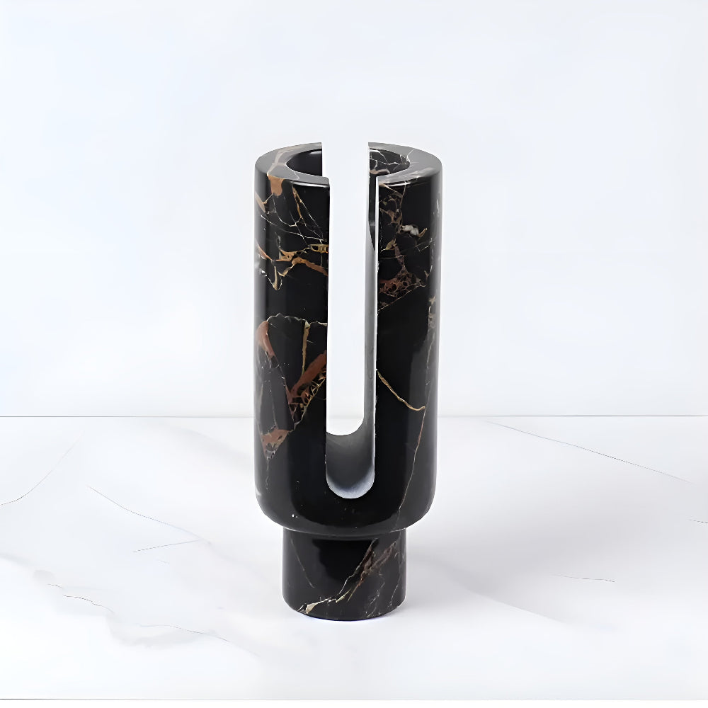 Candle Holder Geometric Marble Votives & Tapers Compatible