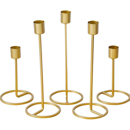 Candle Holder Gold Finish Sturdy Base